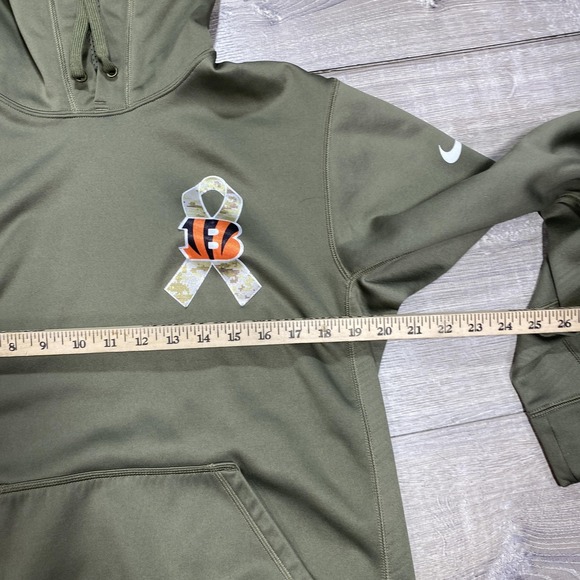 Cincinnati Bengals Hoodie Mens Small NFL Nike Therma Fit Salute To Service - Picture 7 of 13